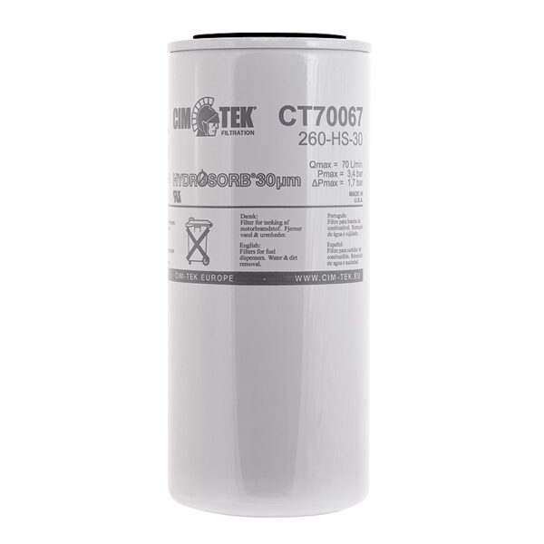 Filterelement för diesel HYDROSOFB 260HS-30 micron. CT70067